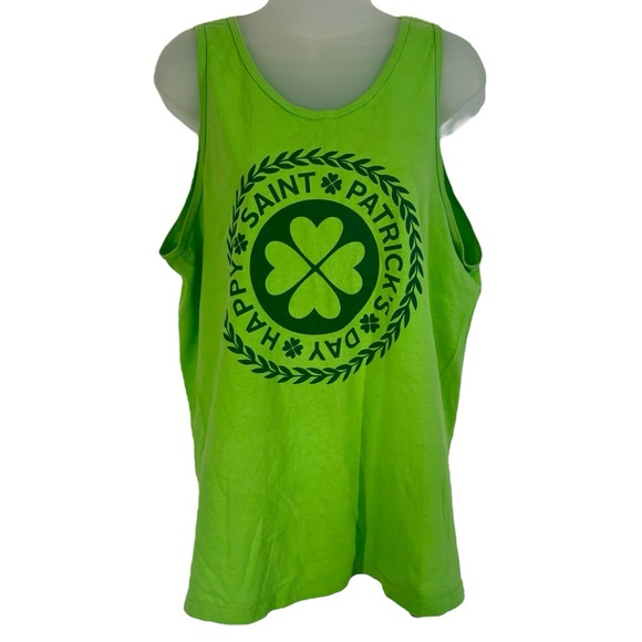 Saint Patrick's Day Shamrock Green Tank Top L - Picture 1 of 7
